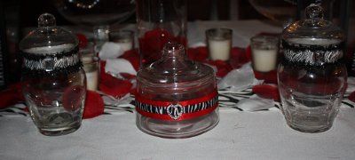 finished a few of my candy jars for buffet