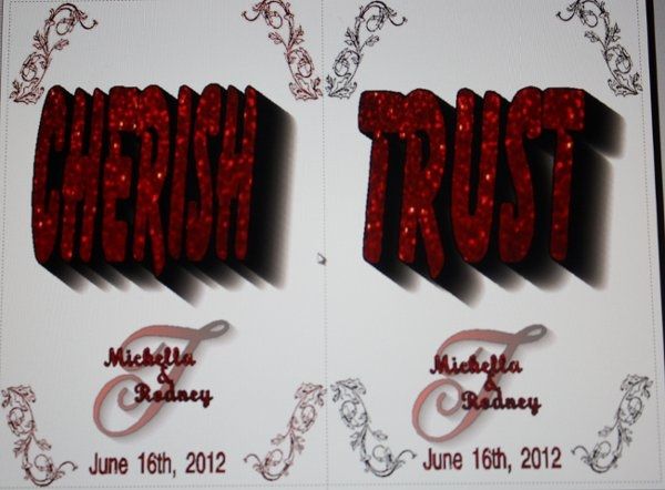 My table numbers, well names PICS