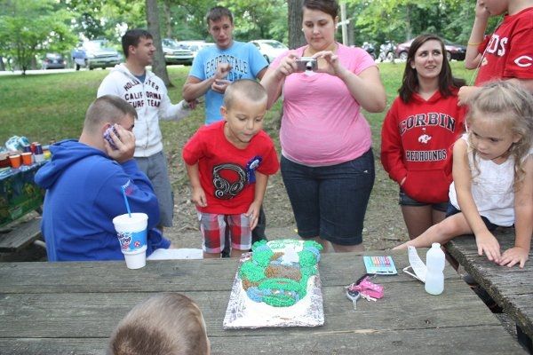 NWR: My grandson's b-day party. I made him a cake Pic's