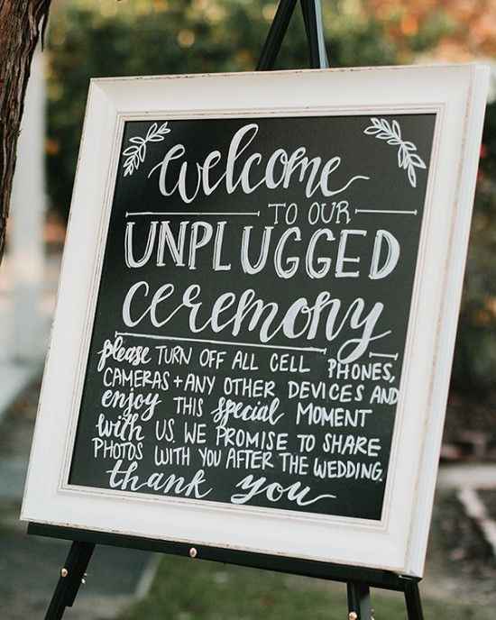 Unplugged ceremony