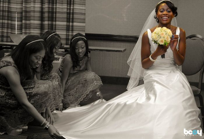 Show me your bridesmaid dresses with your wedding dress!
