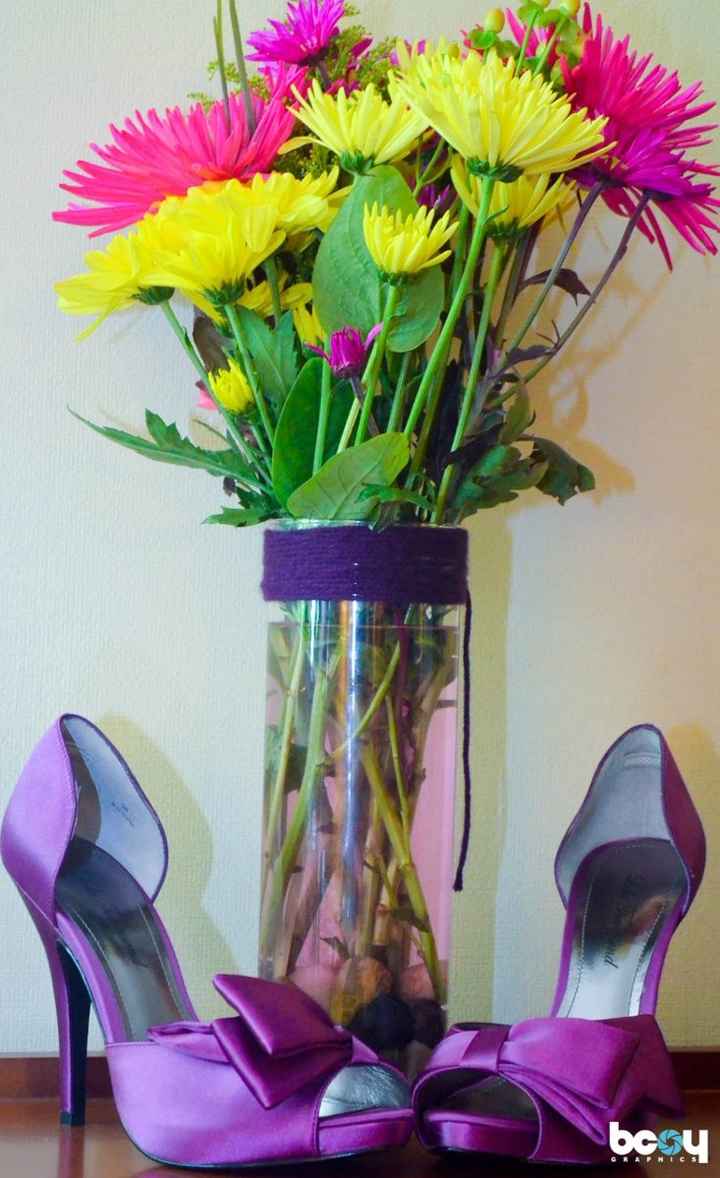 I showed my MOH my wedding shoes & she freaked out because they were purple......what color are you 