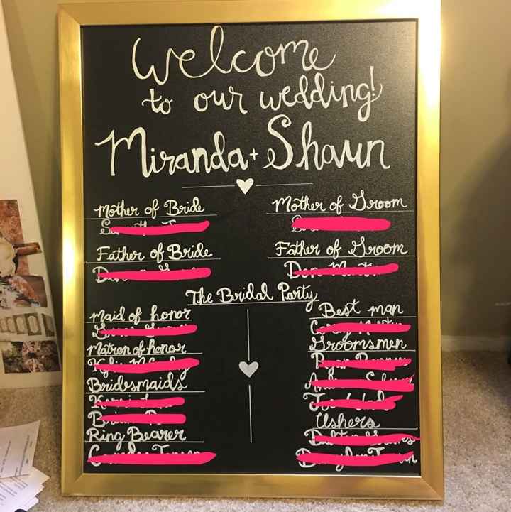 Bridal Party/Ceremony Sign