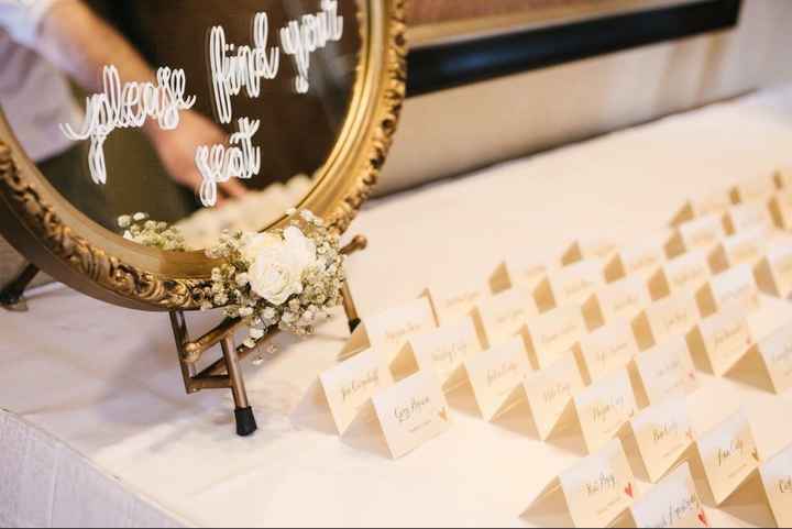 Escort cards/plated meal choice