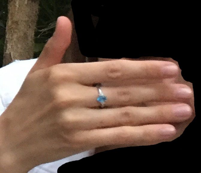 Can someone tell me what size the ring finger is from this picture? 1