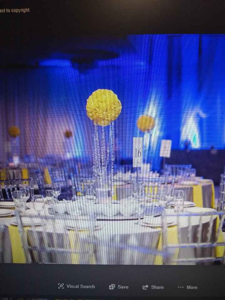 Reception table decor