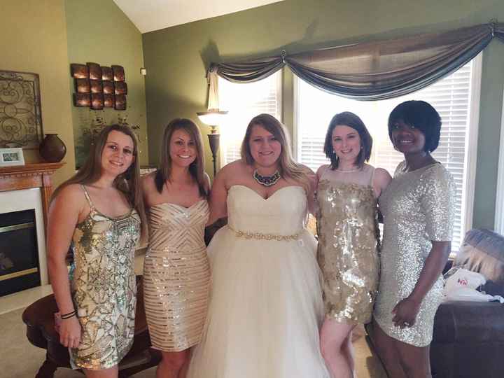 My mom is trying to match my bridesmaids