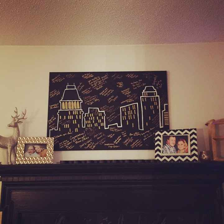 What to do with all of the wedding decor you bought? Redecorate your living room, of course.
