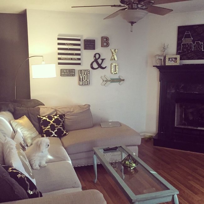 What to do with all of the wedding decor you bought? Redecorate your living room, of course.