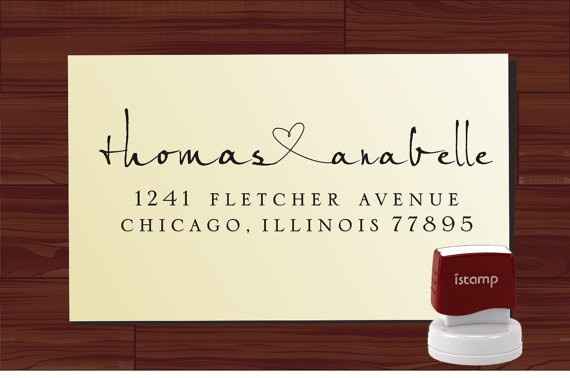 Self-inking return address stamp