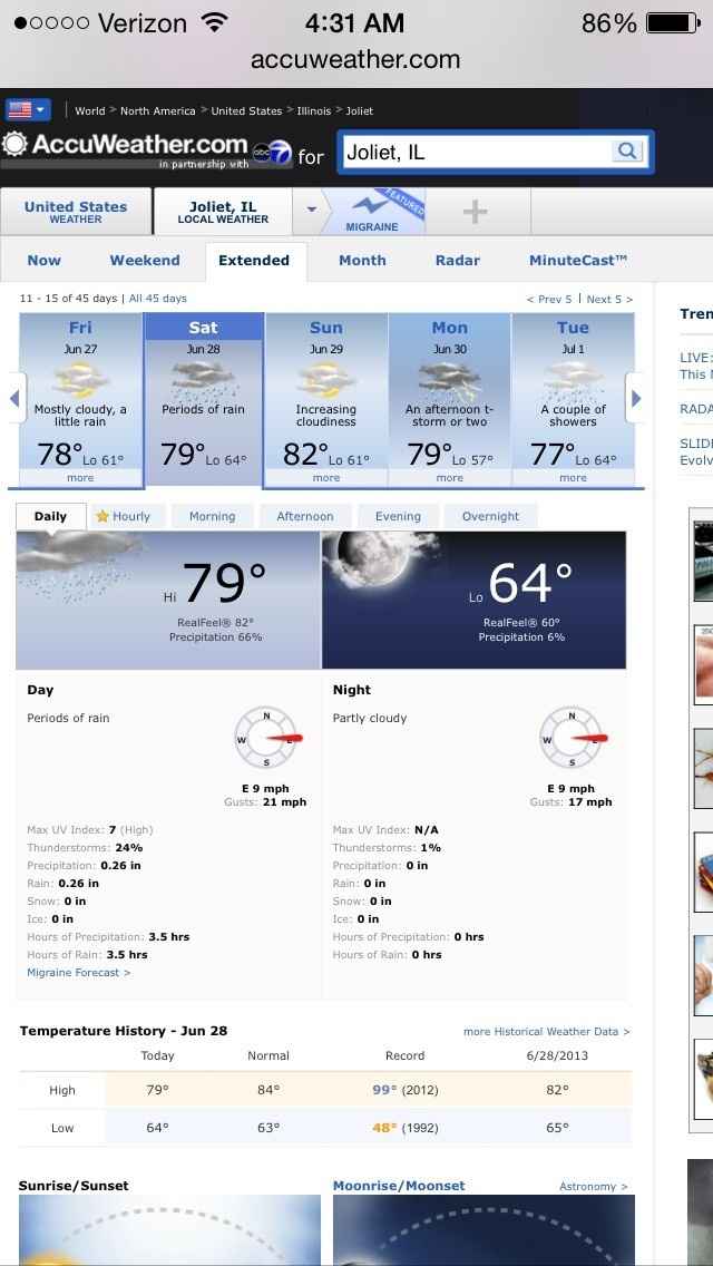 Weather. Damn it.