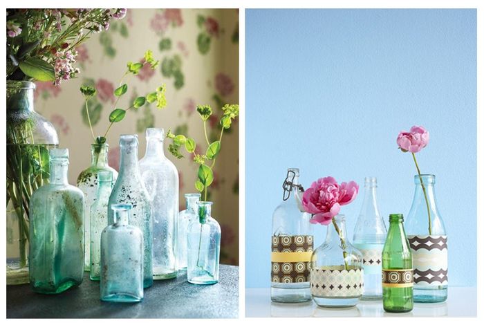 Wine bottle centerpieces