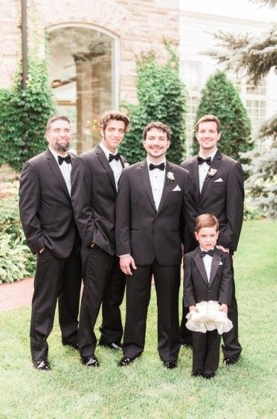 Let's see what those handsome men are wearing.