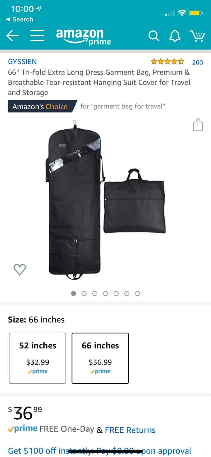 Bringing your Wedding Dress and Suit on an Airplane - 1