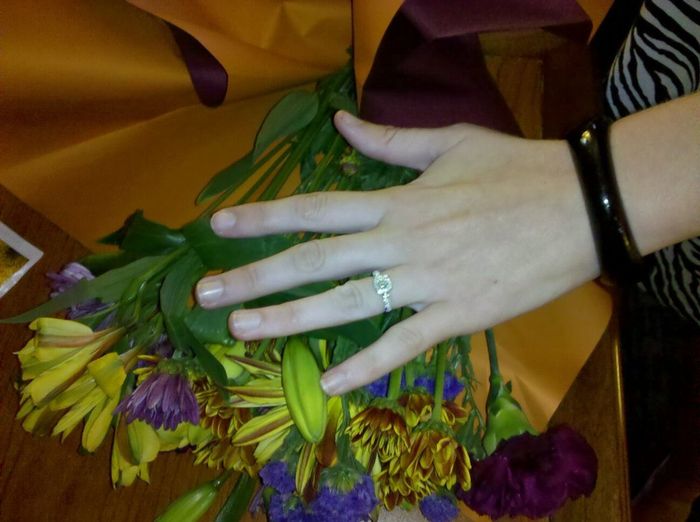 I'd love to see everyone's engagment rings.
