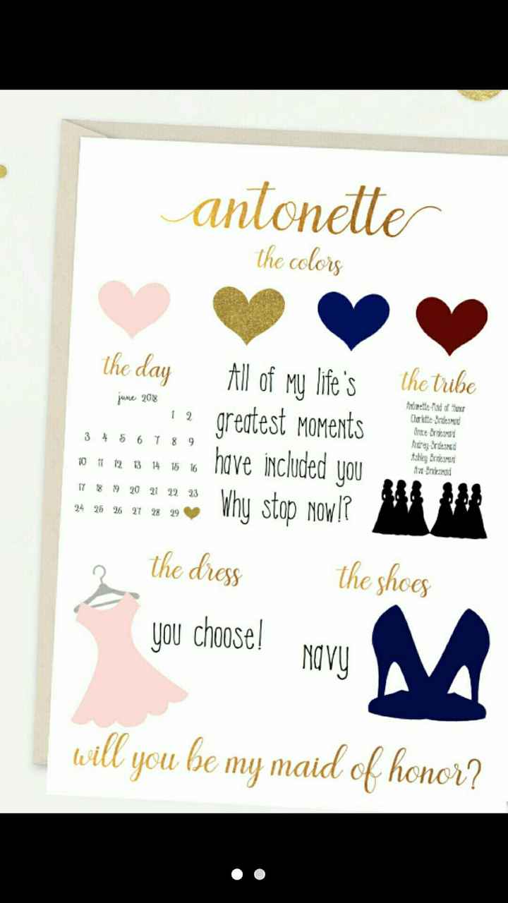 Bridesmaid Proposal with wedding colors? - 1