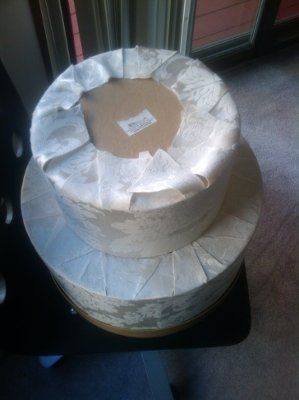 how best to neatly glue the fabric to my cardbox