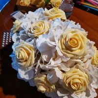 My first centerpieces & bm bouquet - 3