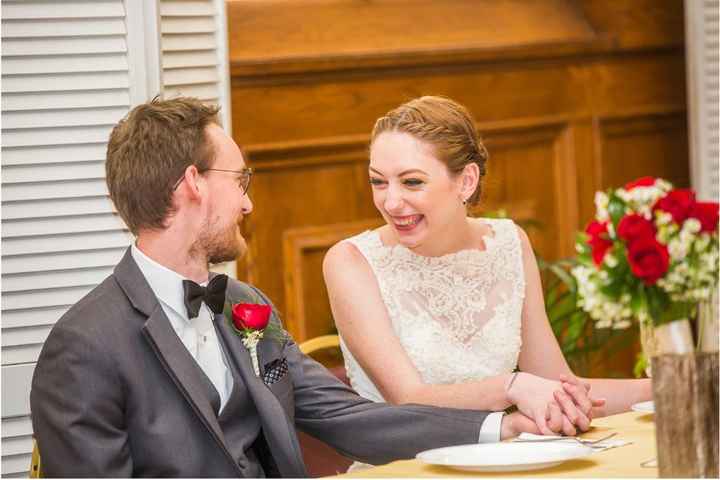 Laughing together, waiting for the welcome speech and the buffet to be ready.
