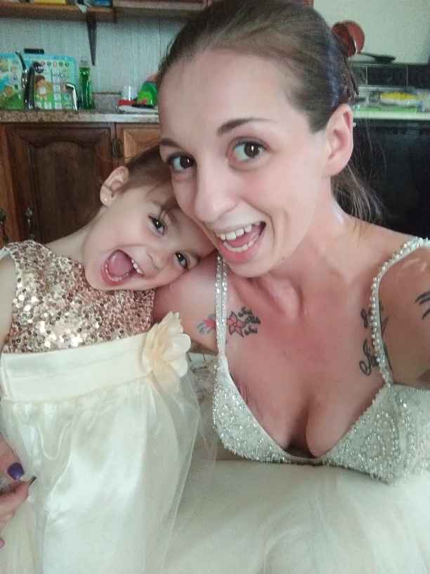 My daughter and i in our dresses... - 1
