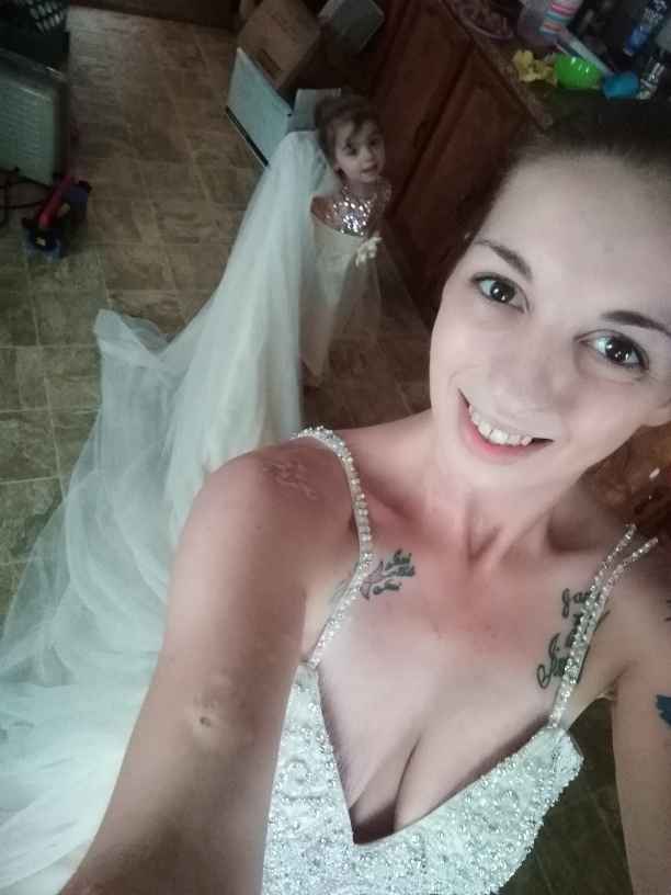 My daughter and i in our dresses... - 2