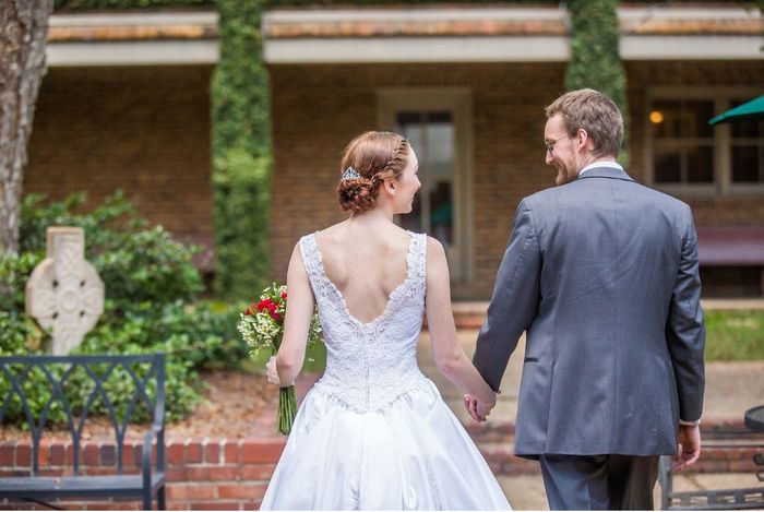 On the way to the parish hall for the reception entrance