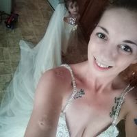 My daughter and i in our dresses... - 2