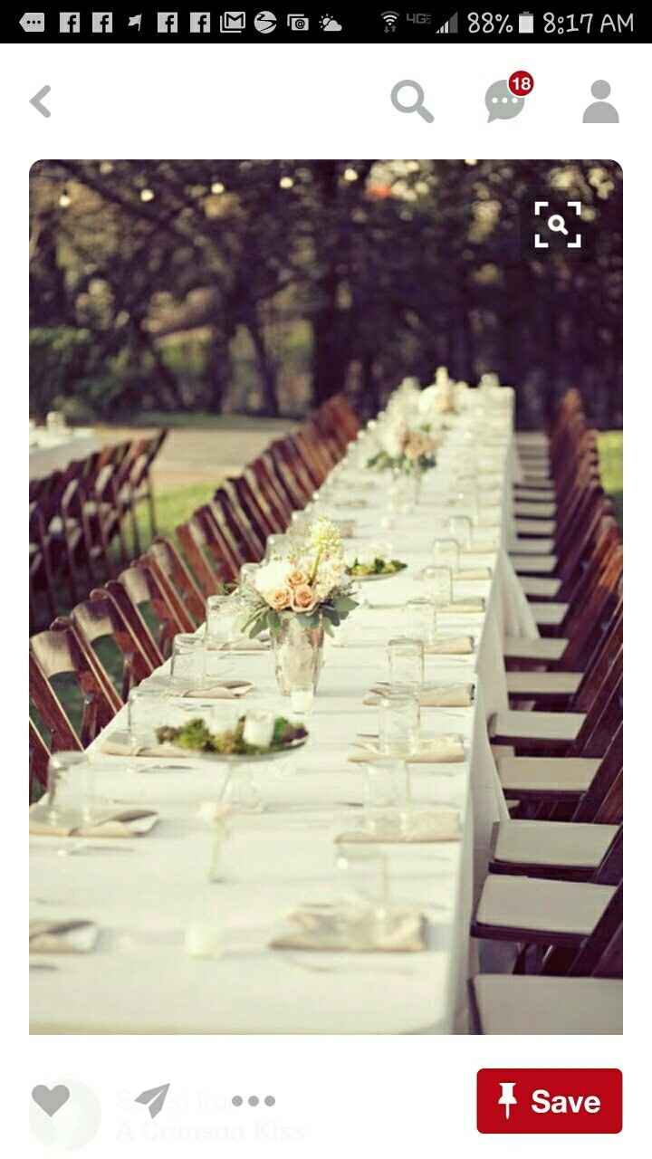 Guest seating-long family style tables