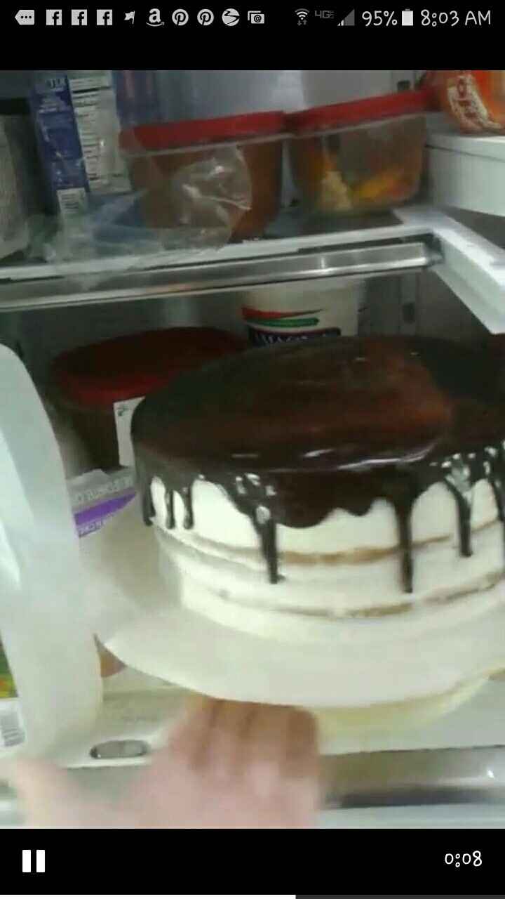 Making the wedding cake