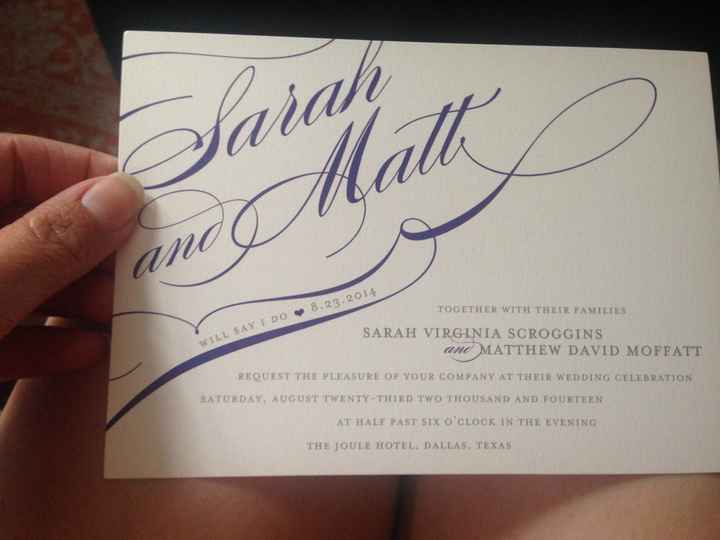 Invitations have arrived! (Pics)