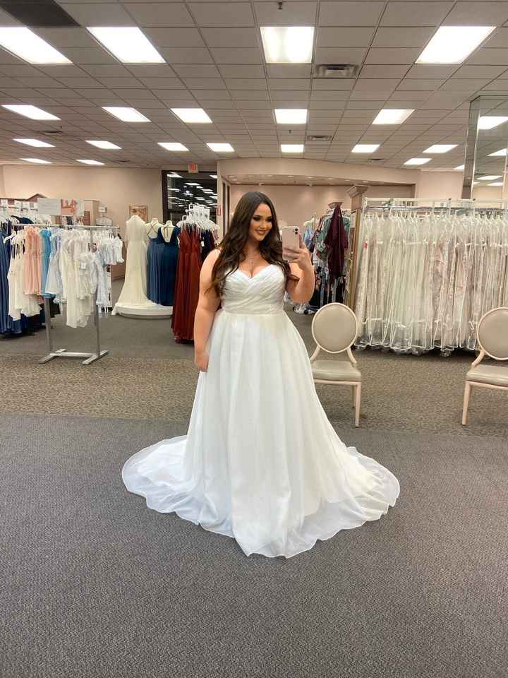 How many dresses did you try on before you found the one? - 1