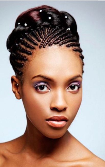 African American Bride Hairstyle for destination wedding 1