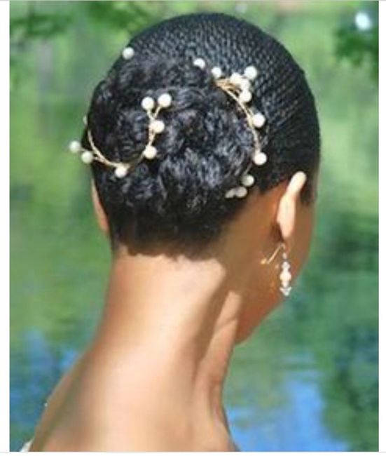 African American Bride Hairstyle for destination wedding 3