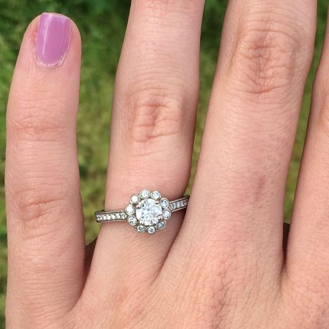 Tried to revive an old thread, but it wouldn't post...so Show me your nontraditional engagement ring