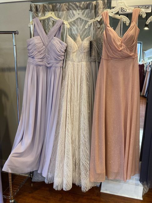 Stella York Moscato color underlay dress advice needed! - 1