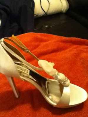 2 Pairs of Bridal Shoes 1 Dress. Honest responses only. (PIC)