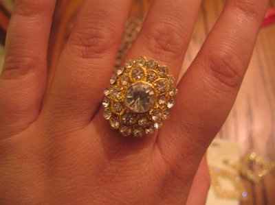 My earrings and ring I bought myself for Xmas! They're for the wedding!