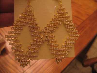 My earrings and ring I bought myself for Xmas! They're for the wedding!