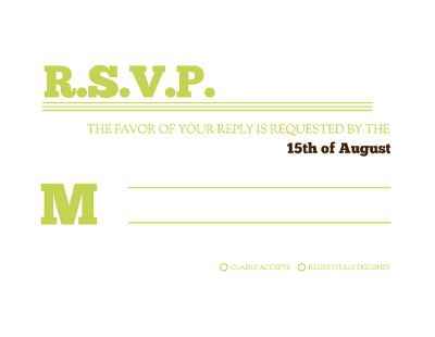 My invites and RSVPs