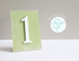 DIY Table Number Stands
