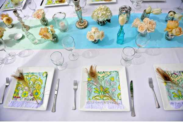 Peacock and beach theme?