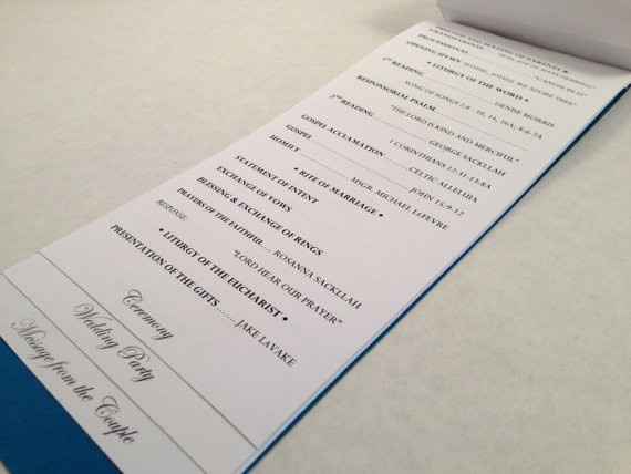 Wedding program