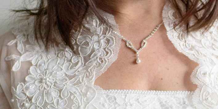 If you are wearing a lace wedding gown