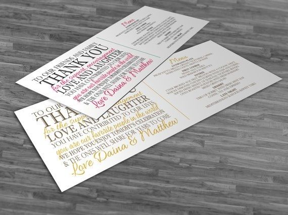 Place cards, menus, tables oh my!!!