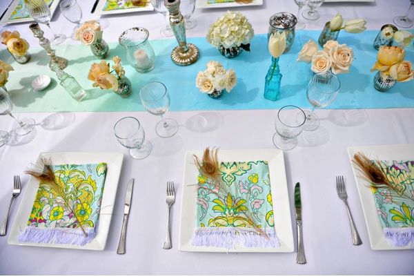 Peacock and beach theme?
