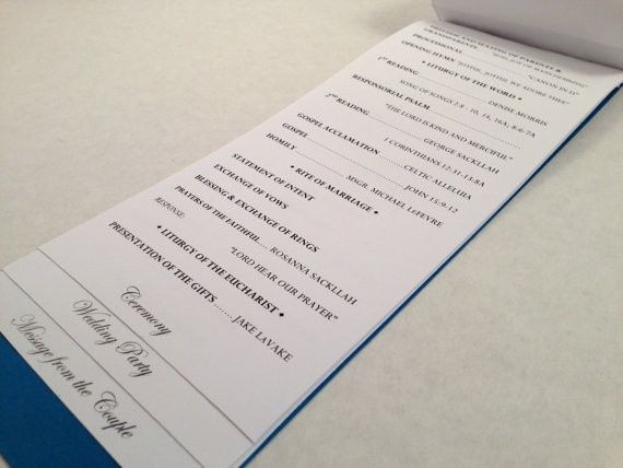 Wedding program