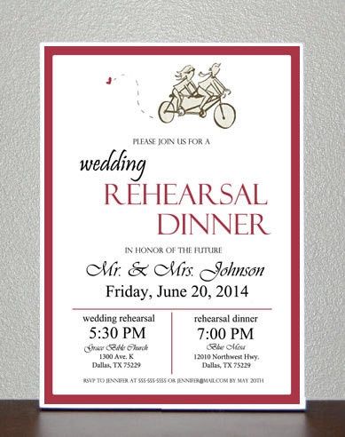 Rehearsal Invitation or Text and call?