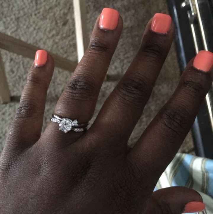 Let's see those rings! And for the Mrs lets see the bands with it ! I LOVE seeing everyone's bling:)