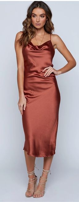 Bridesmaid Dresses- Dark, Metallic Copper Fabric 2