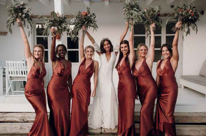 Bridesmaid Dresses Dark Metallic Copper Fabric Weddings